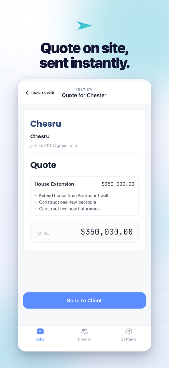 Structured quote